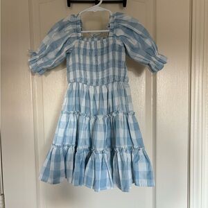 Ivy City Co Mia Gingham Blue Dress 3t